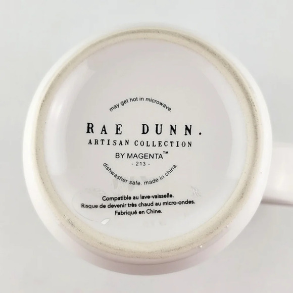 Rae Dunn Artisan Double Sided YOU'RE A REEL CATCH Fishing Tall White Green Mug - Picture 10 of 12